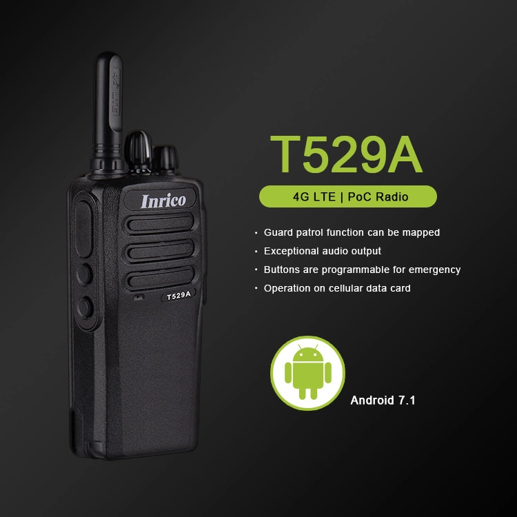 Android System Inrico T529A Walkie Talkie Poc Radio with Inrico Ptt for Railway