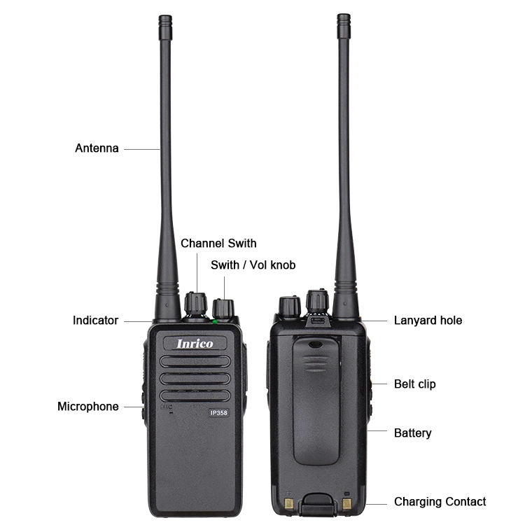 Inrico VHF UHF Analog Radio IP358 Walkie Talkie