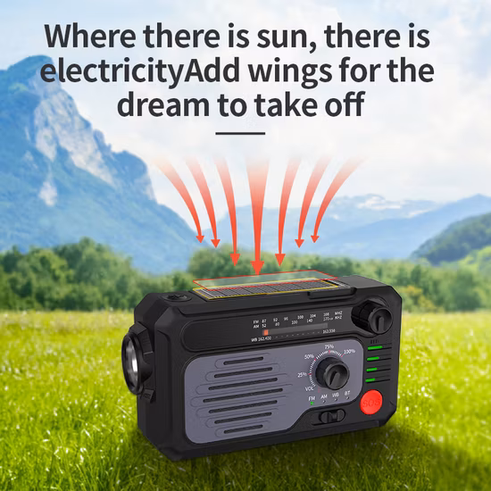 Großhandel Am/FM-Radio Портативный мобильный аккумулятор для улицы 2000 мАч Solarradio